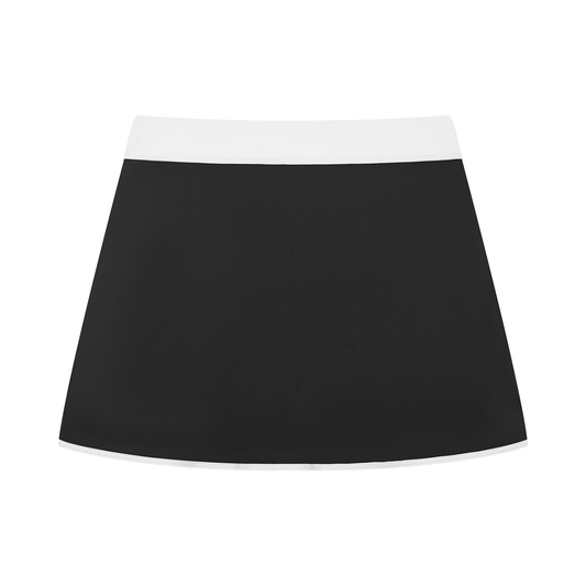 Women’s High-Waisted A-Line Skort – Color Block Tennis & Workout Skirt