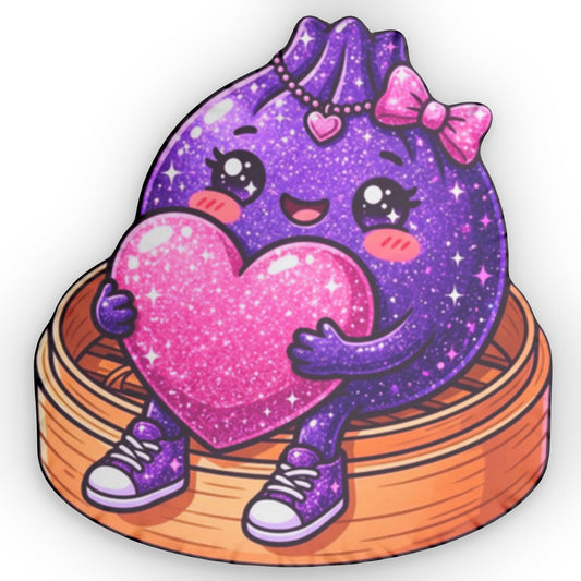 Cute Purple Monster Heart-Shaped Pillow — Custom Plush Decorative Pillow