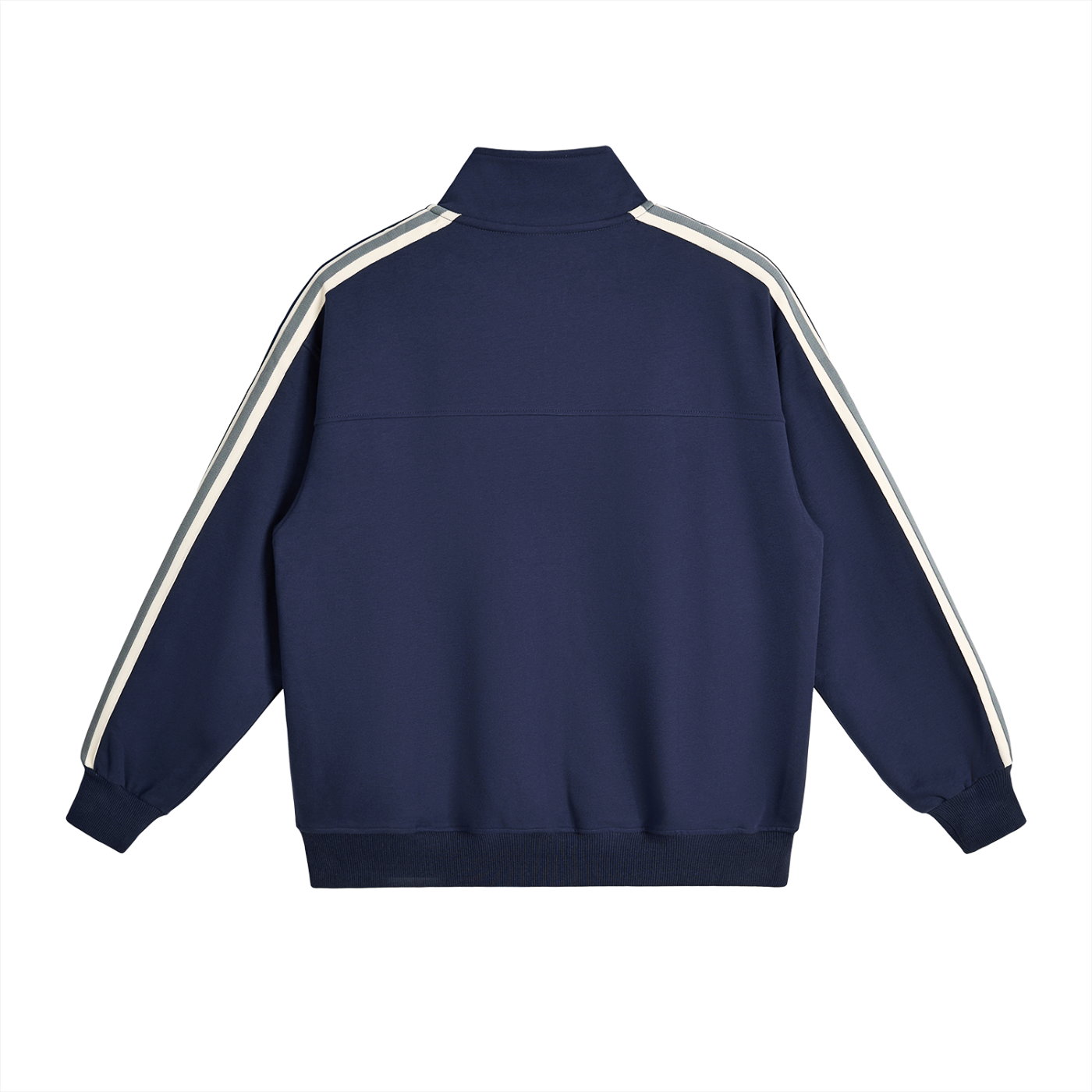 Contrast Side-Stripe Stand Collar Jacket