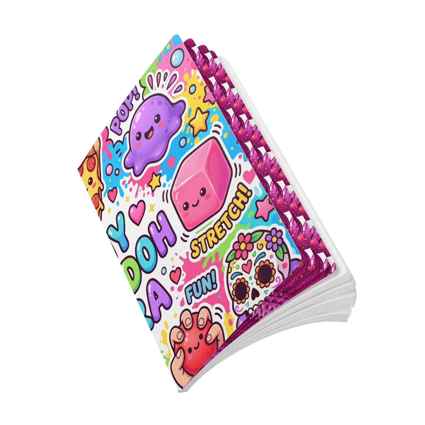 Kawaii Slime & Squish Softcover Journal — Cute Stretchy Toys Pattern