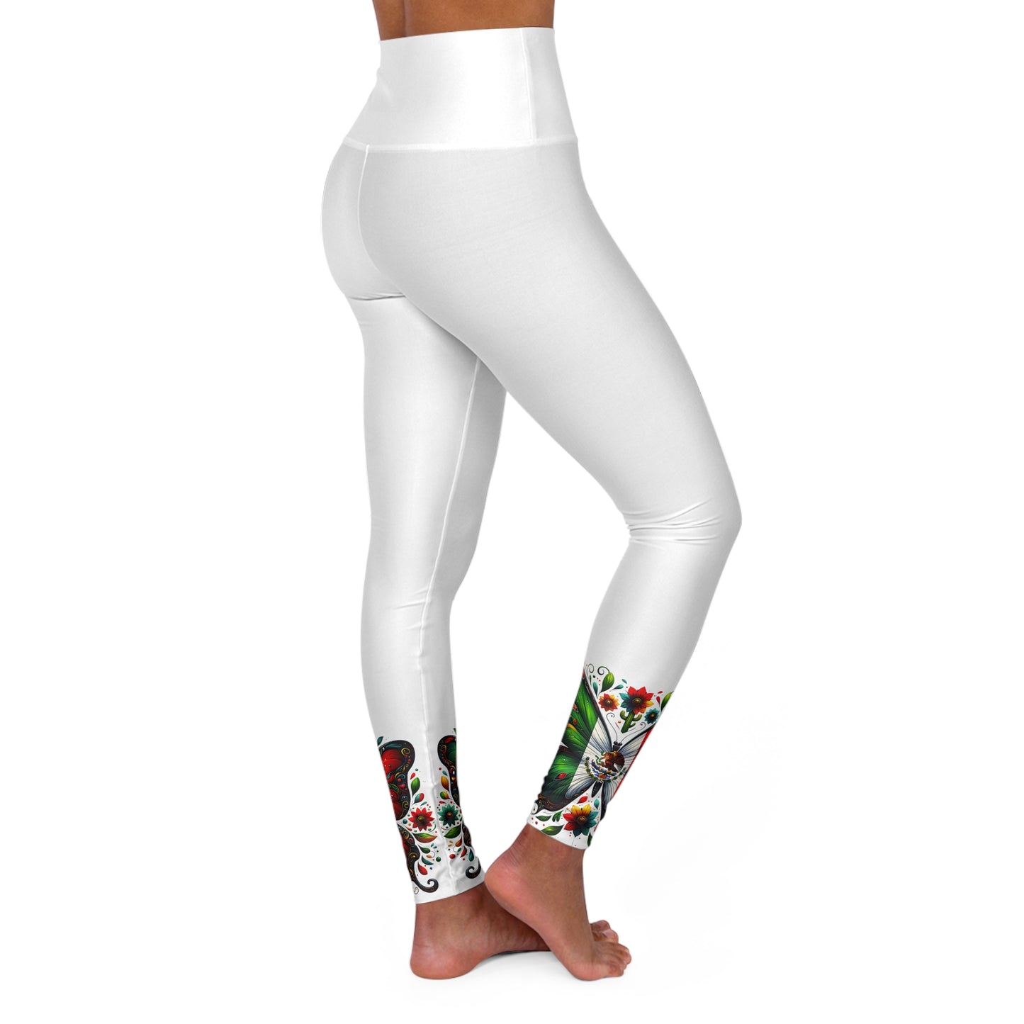 Mexico Butterfly High Waisted Yoga Leggings (AOP)