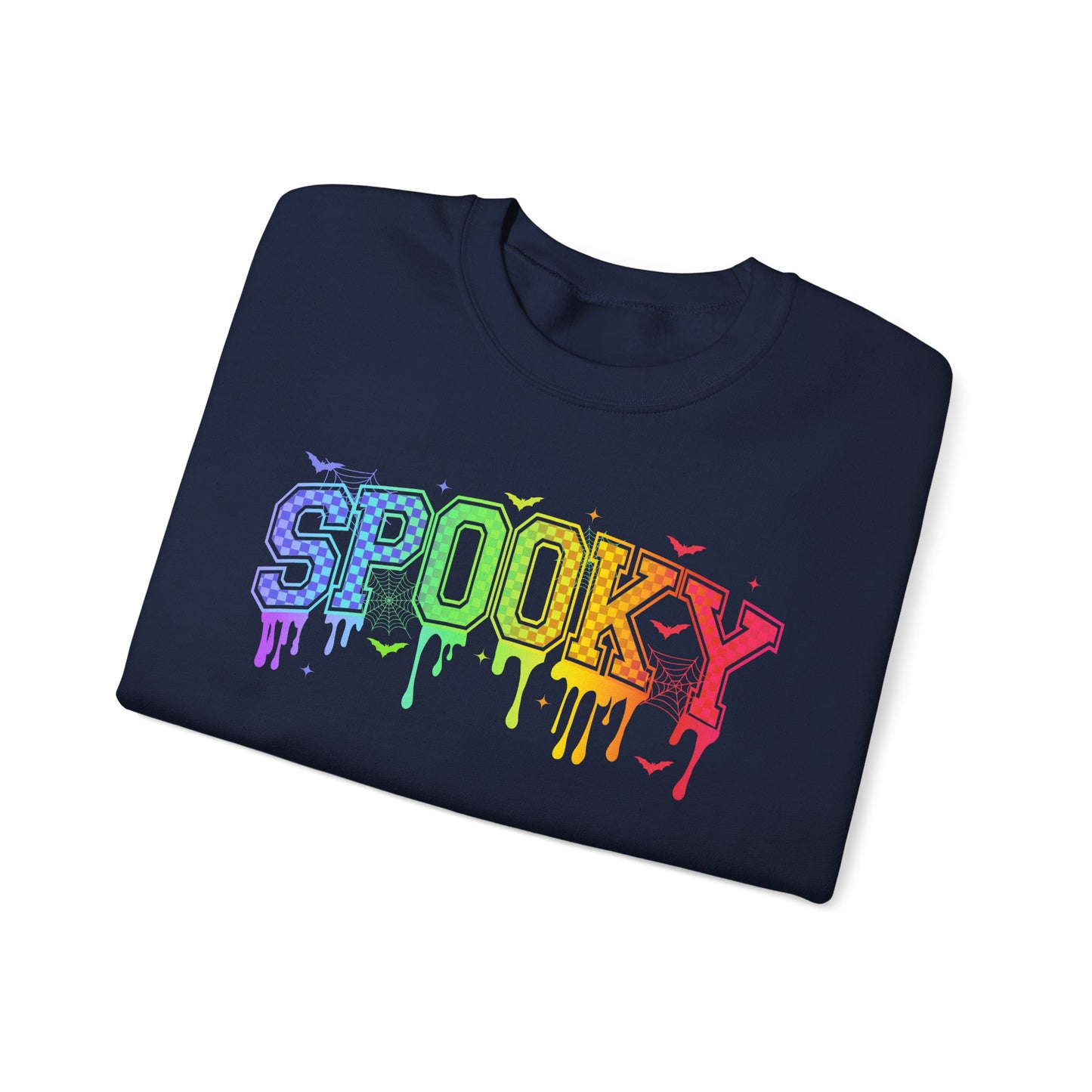 Rainbow Drip "Spooky" Halloween Graphic - halloween shirt - halloween sweater - halloween sweatshirt - halloween costume - ghost sweater