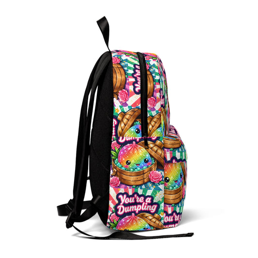 You're a Dumpling Backpack — Cute Rainbow Kawaii Dumpling Print School Bag