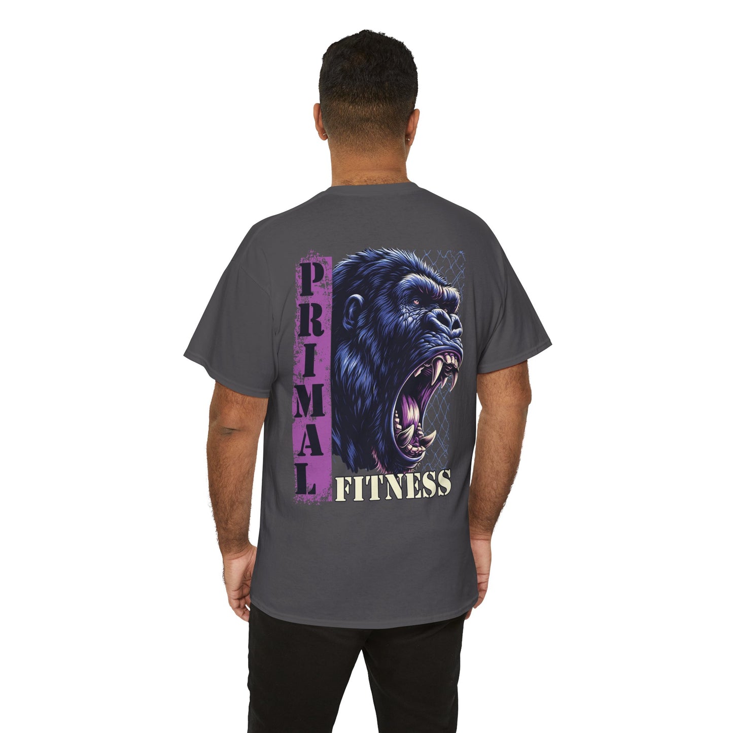 Primal Fitness Tee — Roaring Gorilla Gym T-Shirt - Fitness T-shirt - Gift for him - Gym Fit - Active Wear - Gorilla Shirt