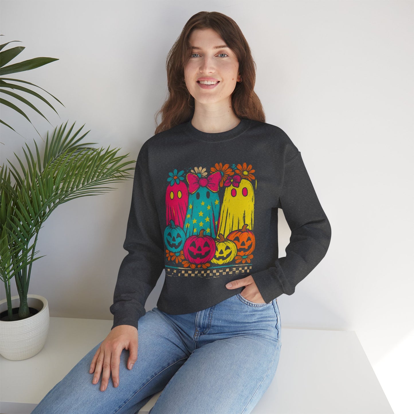 Halloween Ghost Sweatshirt — Pumpkin & Ghosts - Halloween Sweatshirt - Halloween Costumes - Halloween Shirt