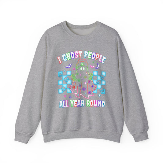 Ghost People Crewneck Sweatshirt — Halloween Pullover - Halloween Sweatshirt - Ghost Sweater - Gifts for Mom - Halloween Sweater