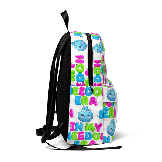 Backpack — "In My Needoh Era" Colorful Cute Emoji Pattern School Bag