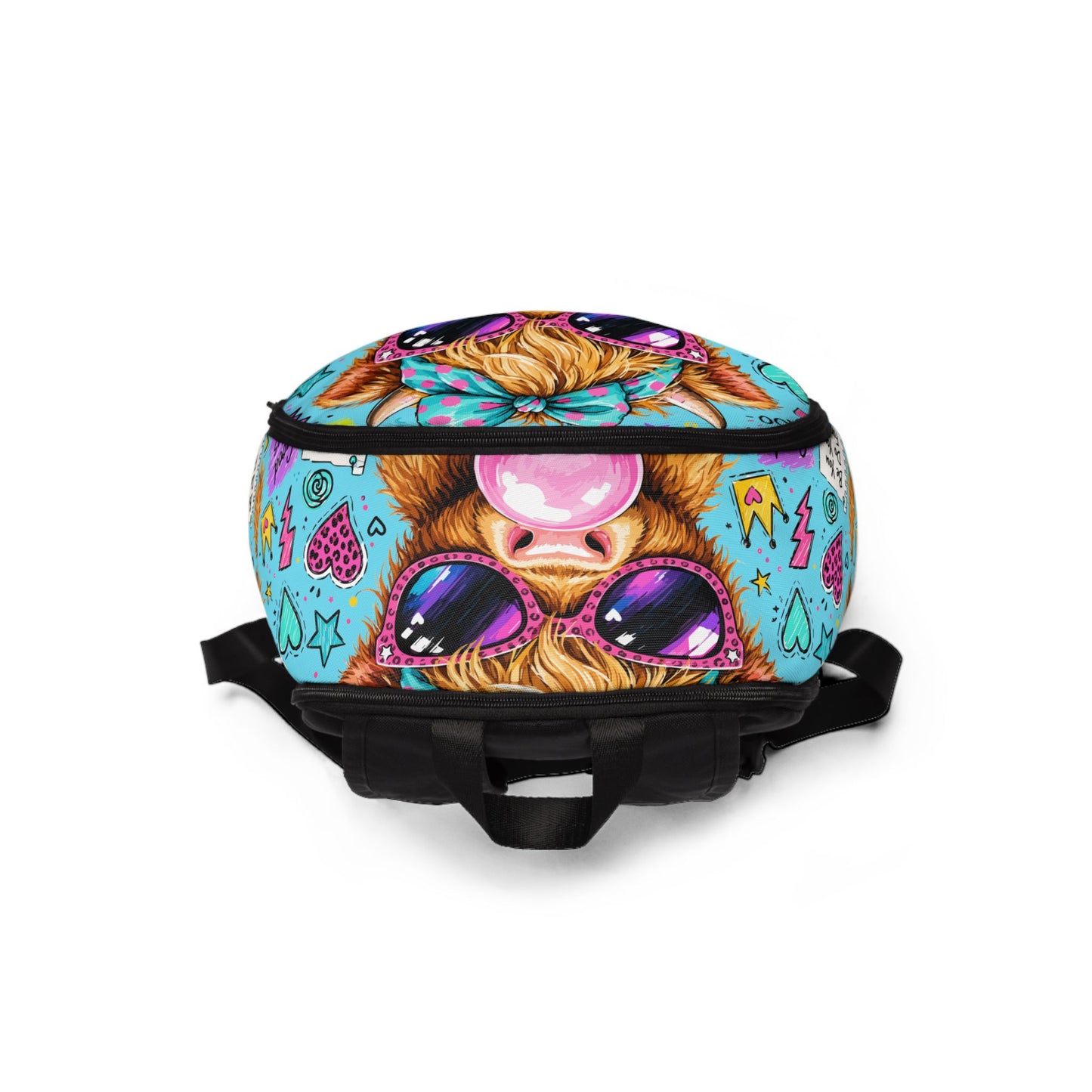 Pop Art Cow Backpack — Cute Bubblegum Cow Pattern School Bag