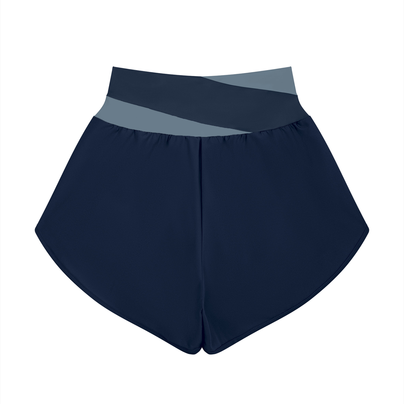 Women’s High-Waisted Panelled Yoga Shorts – Two-Tone Workout Shorts