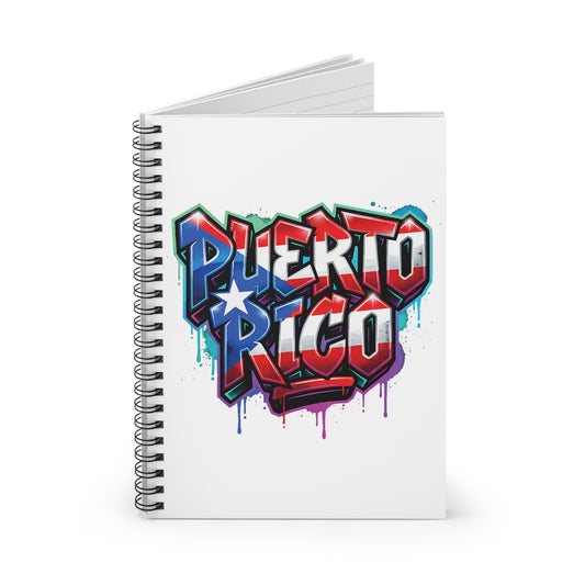 Puerto Rico Graffiti Spiral Notebook - Lined Journal