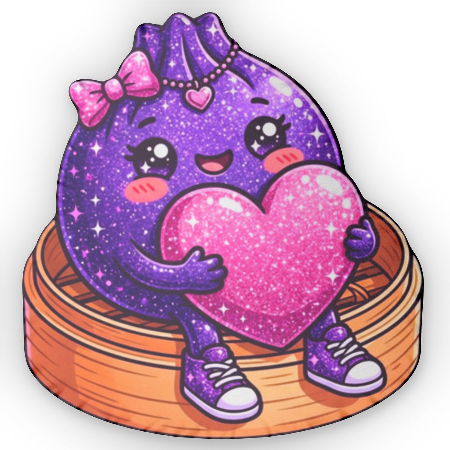 Cute Purple Monster Heart-Shaped Pillow — Custom Plush Decorative Pillow