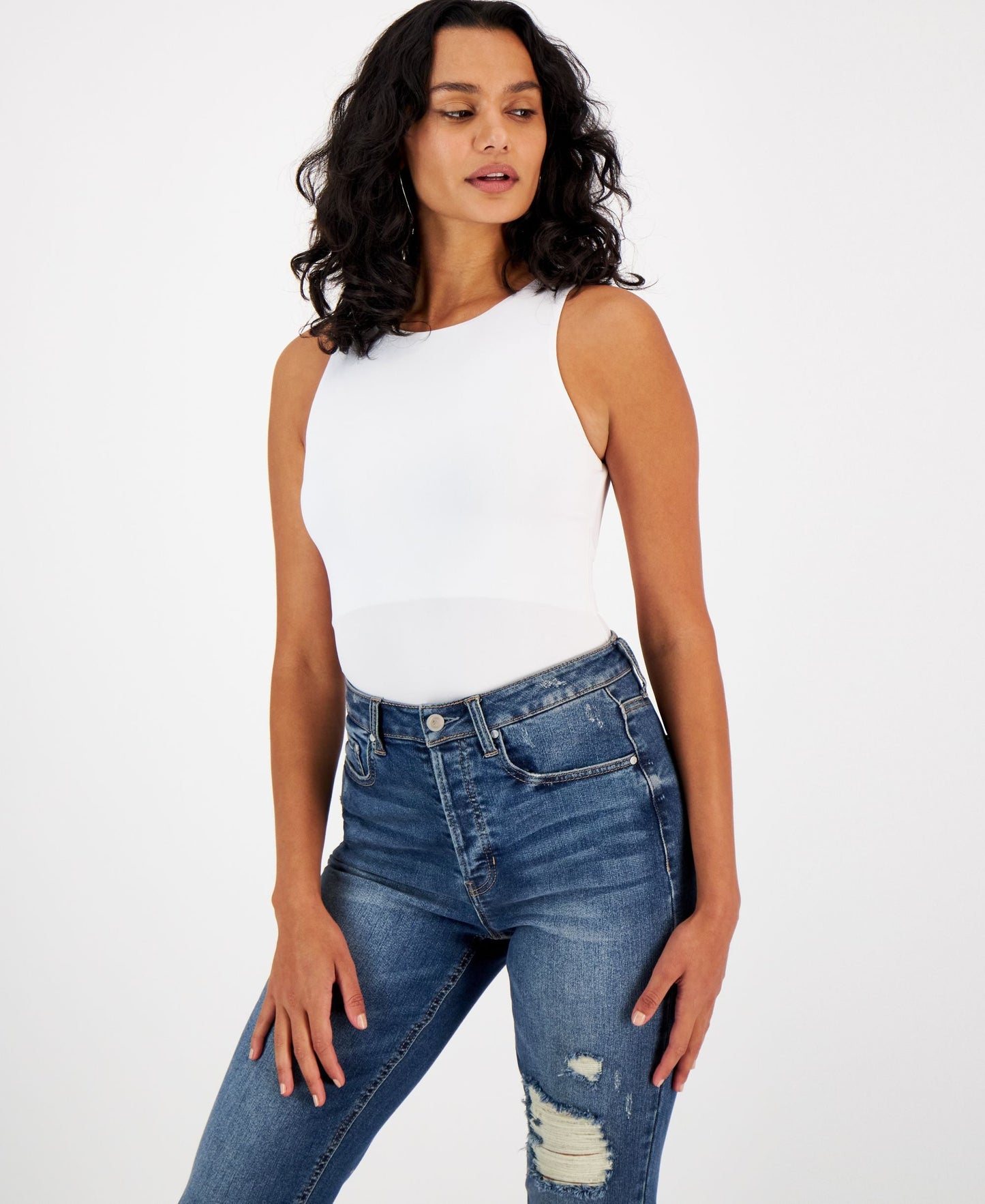 Women's High-Neck Sleeveless Bodysuit