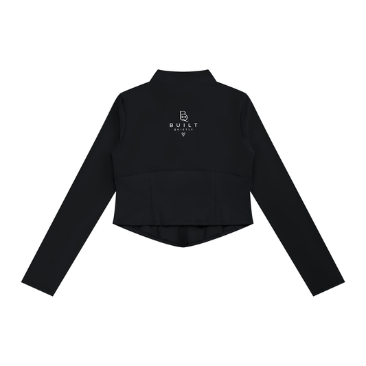 Women’s Sculpting Full-Zip Workout Jacket – Slim Fit Yoga & Running Jacket