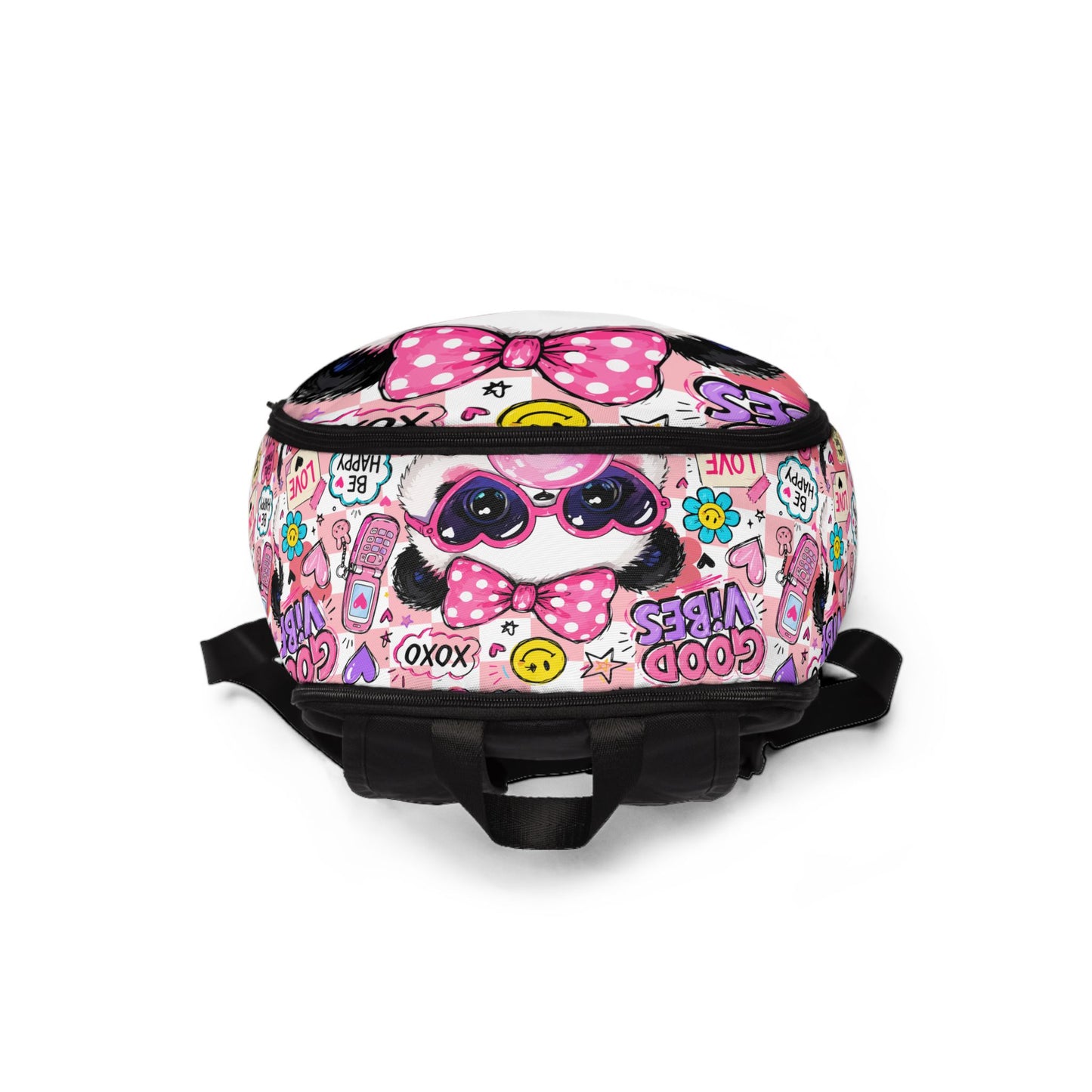 Cute Bubblegum Bear Kids Backpack — Pink Heart Sunglasses School Bag