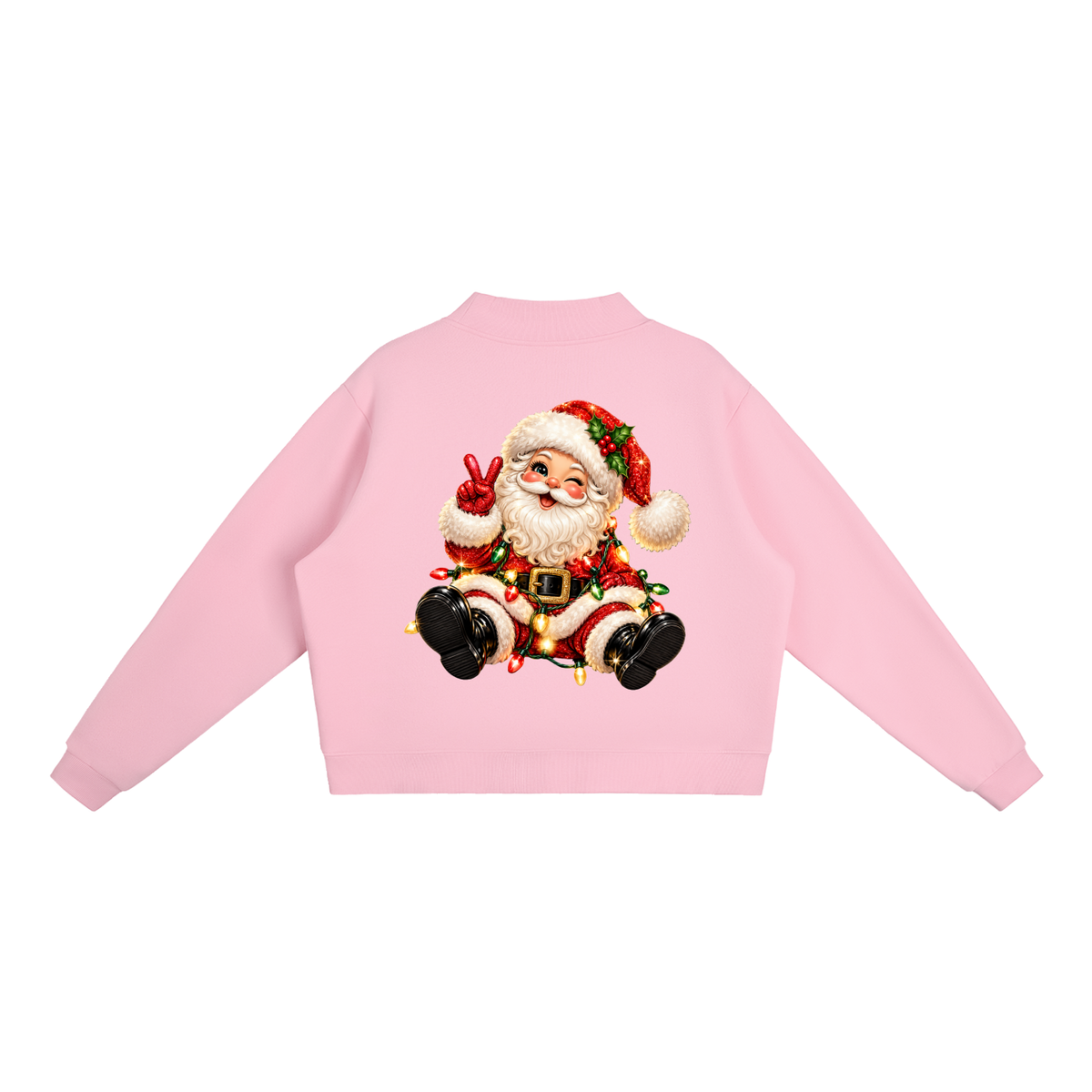 Essential Fleece Mock-Neck Crew Sweatshirt