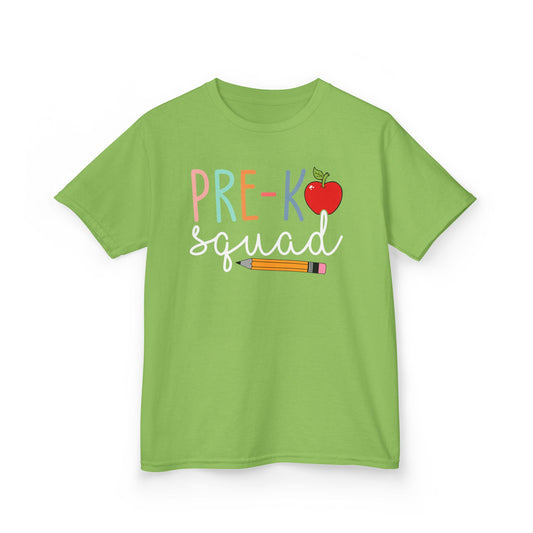 Pre-K Squad Kids T-Shirt — Cute Back-to-School Apple & Pencil Tee