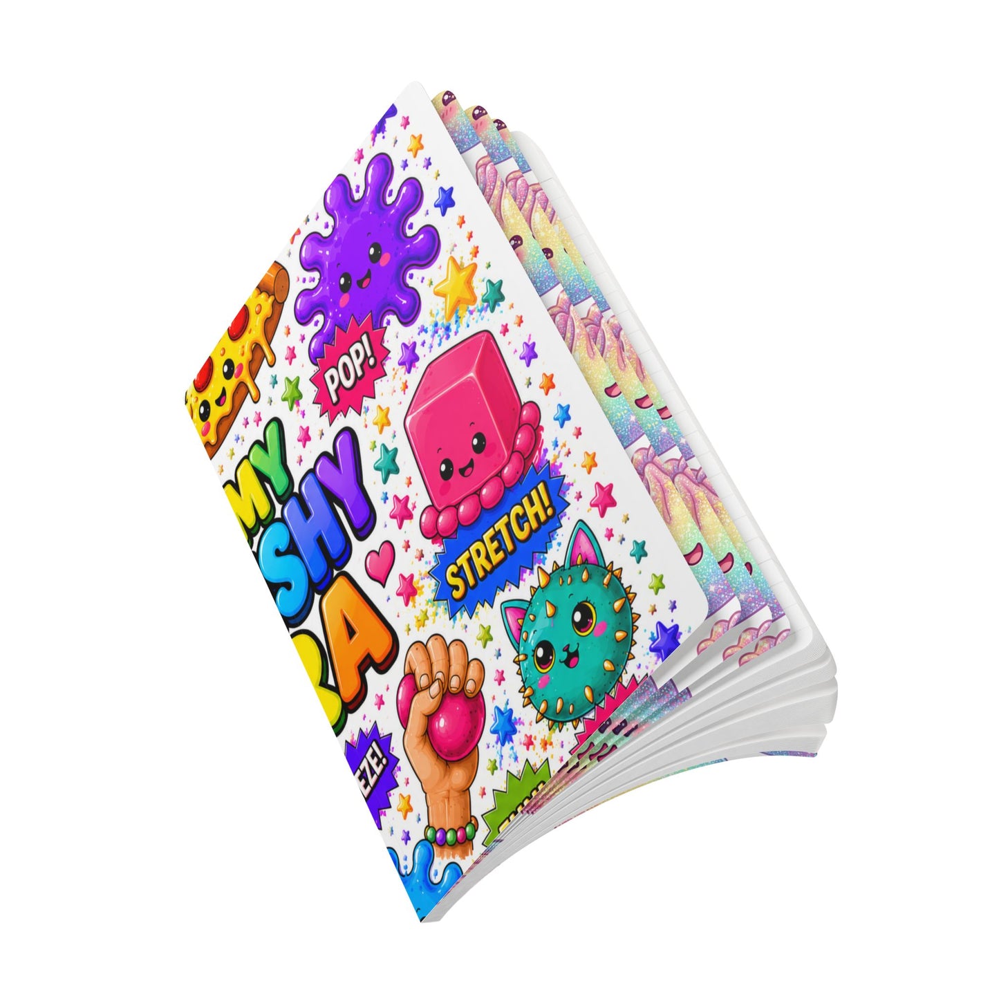 Kawaii Squishy Toys Softcover Journal — “I’m In My Squishy Era” Cute Sticker-Style Notebook