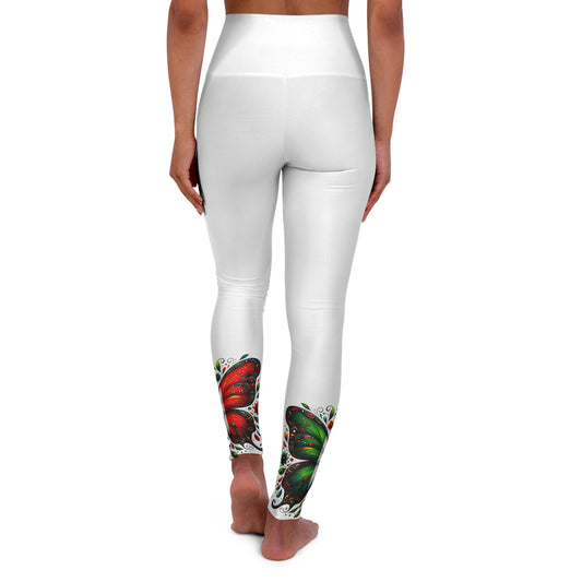 Mexico Butterfly High Waisted Yoga Leggings (AOP)