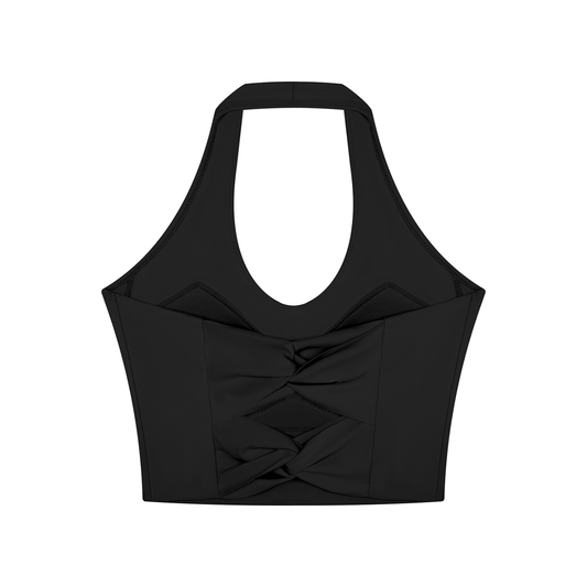 Women’s Halter Sports Bra – Sculpting Yoga & Workout Crop Top