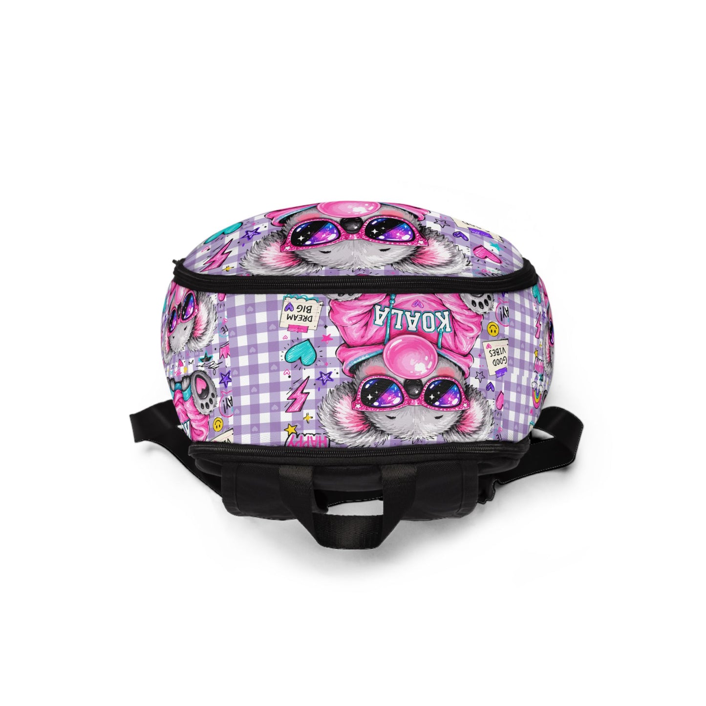 Cute Pink Koala Backpack — Kids School Bag with Sunglasses Bubblegum Design