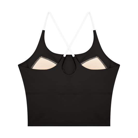Women’s Color Block Yoga Tank Top – Cropped Workout & Gym Top