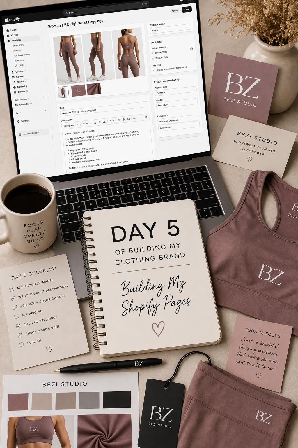 Day 5: Building My Shopify Store for My Clothing Brand | Bezi