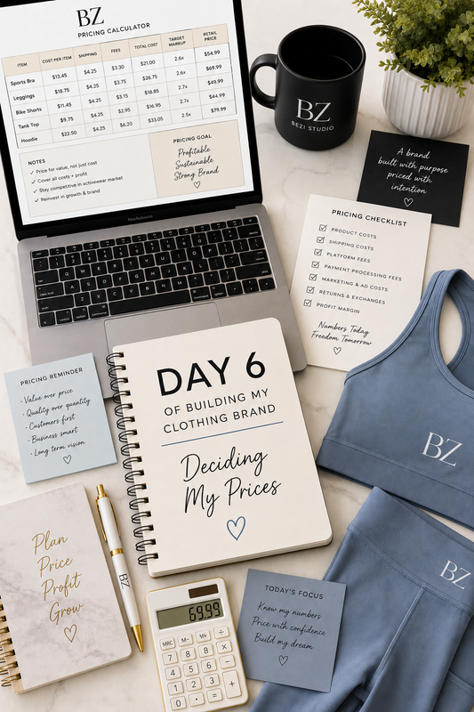 Day 6: How I'm Pricing My Clothing Brand | Bezi Design Studio
