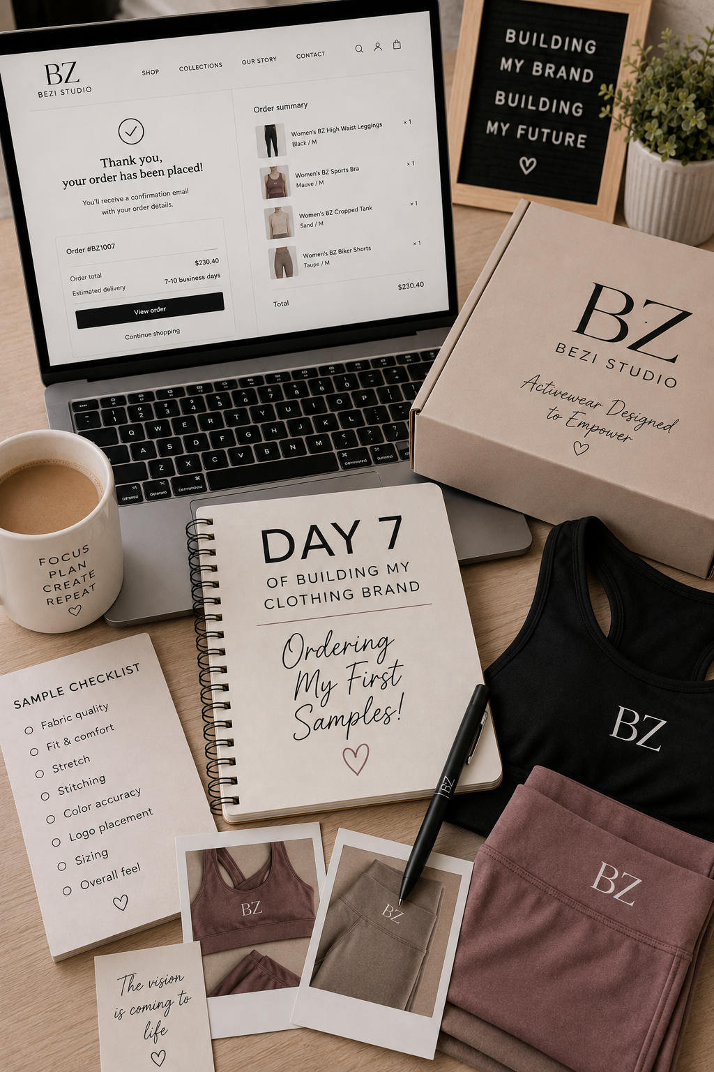 Day 7: Ordering My First Clothing Brand Samples | Bezi