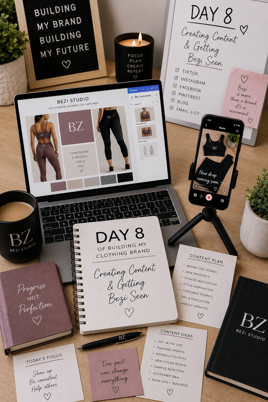 Day 8: Creating Content for My Clothing Brand | Bezi