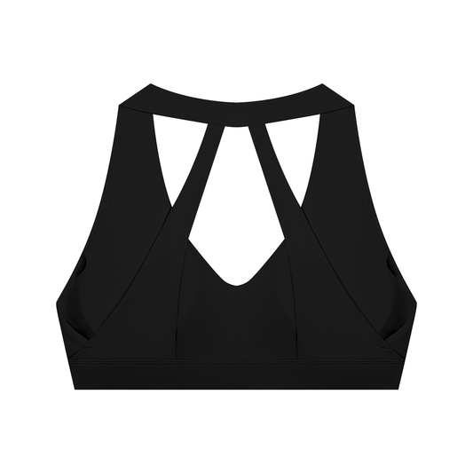 Women’s Halter Cropped Sports Bra – Fitted Yoga & Workout Top