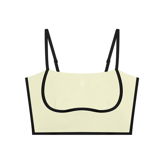 Women’s Color Block Sports Bra – Sculpting Yoga & Workout Crop Top