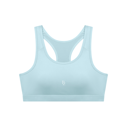 Women’s Backless Cropped Sports Bra – U-Neck Workout Top