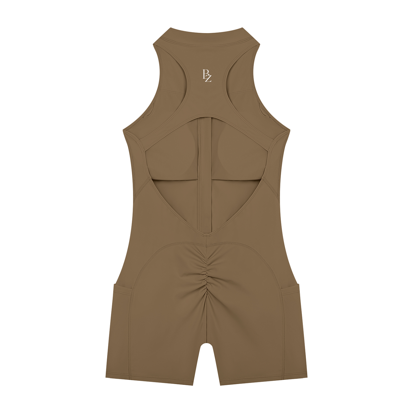Women’s Quarter-Zip Workout Romper – Sculpting Yoga & Gym One-Piece