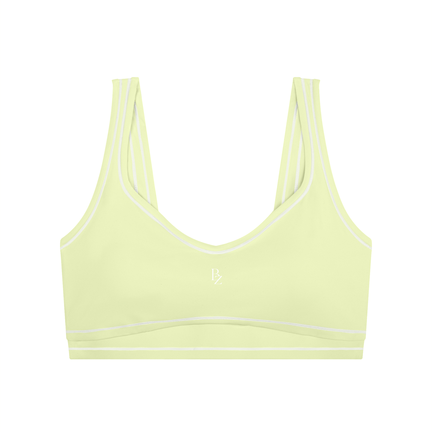 Women’s Topstitch Sports Bra – U-Neck Yoga & Workout Crop Top