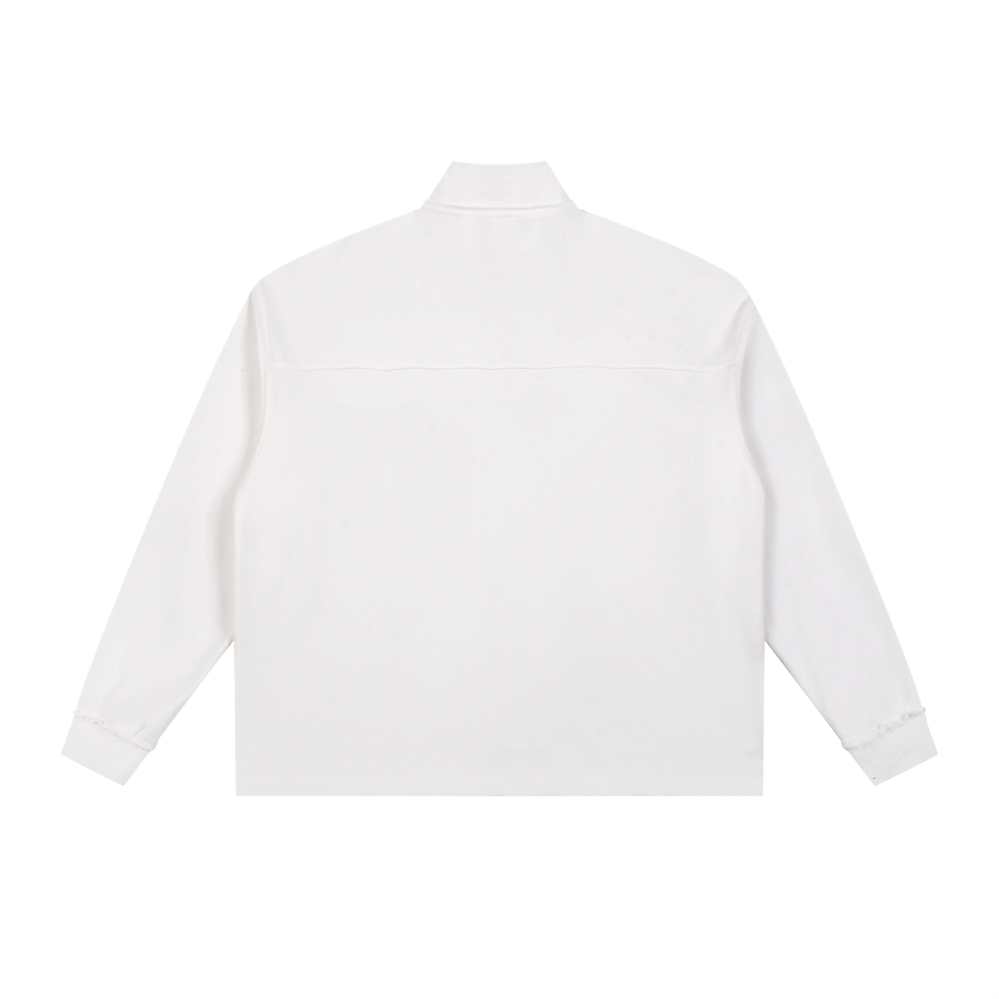 Half-Zip Rolled Edge Fleece Sweatshirt
