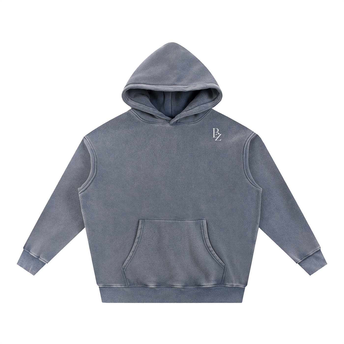 Snow Wash Oversized Fleece Hoodie – Vintage Unisex Streetwear Hoodie