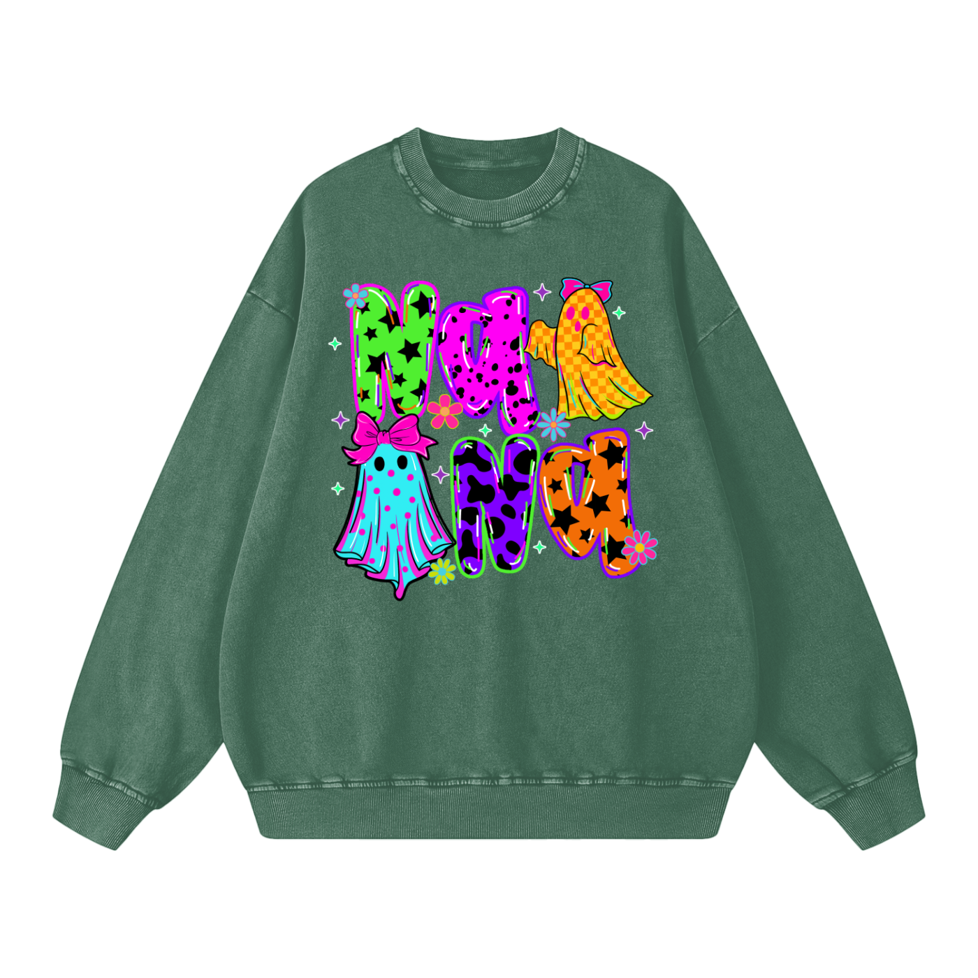 Nana Halloween Oversized Sweatshirt- Halloween Sweatshirt - Neon Ghost Sweatshirt - Gifts for Nana - Gifts for her - Funny Sweater