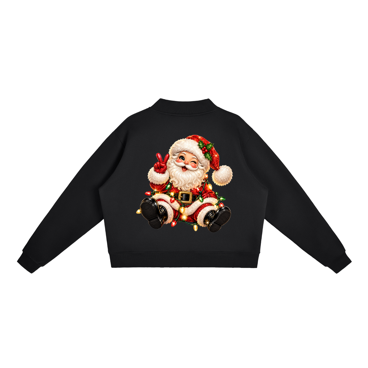 Essential Fleece Mock-Neck Crew Sweatshirt