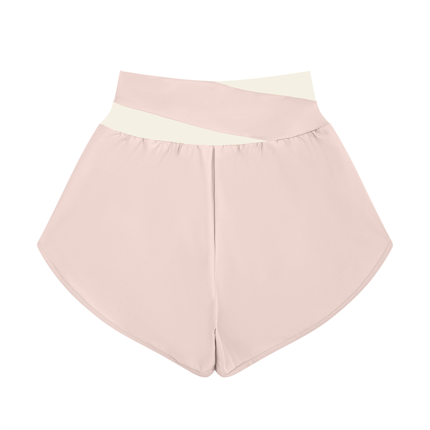 Women’s High-Waisted Panelled Yoga Shorts – Two-Tone Workout Shorts