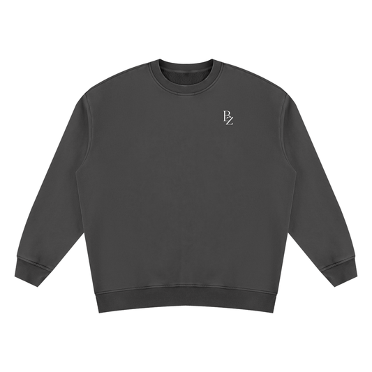 BZ Unisex Vintage Wash Heavyweight Sweatshirt | Oversized Fleece Crewneck