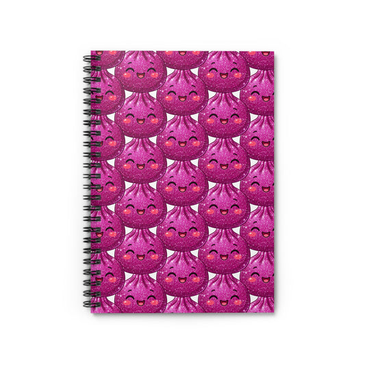 Pink Kawaii Cat Spiral Notebook — Cute Patterned Ruled Journal for School & Notes