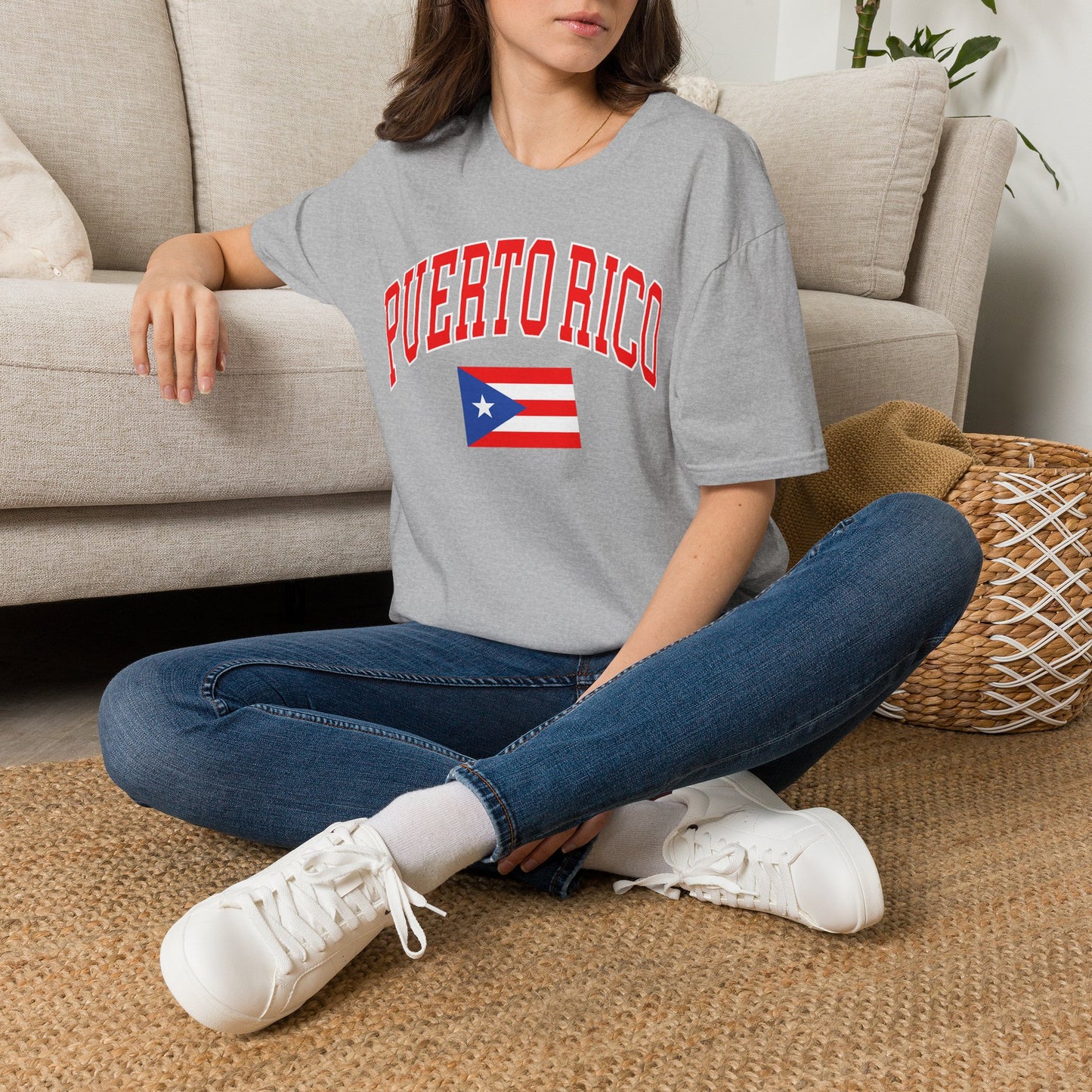 Puerto Rico Flag T-Shirt — Bold Red Arch College Tee