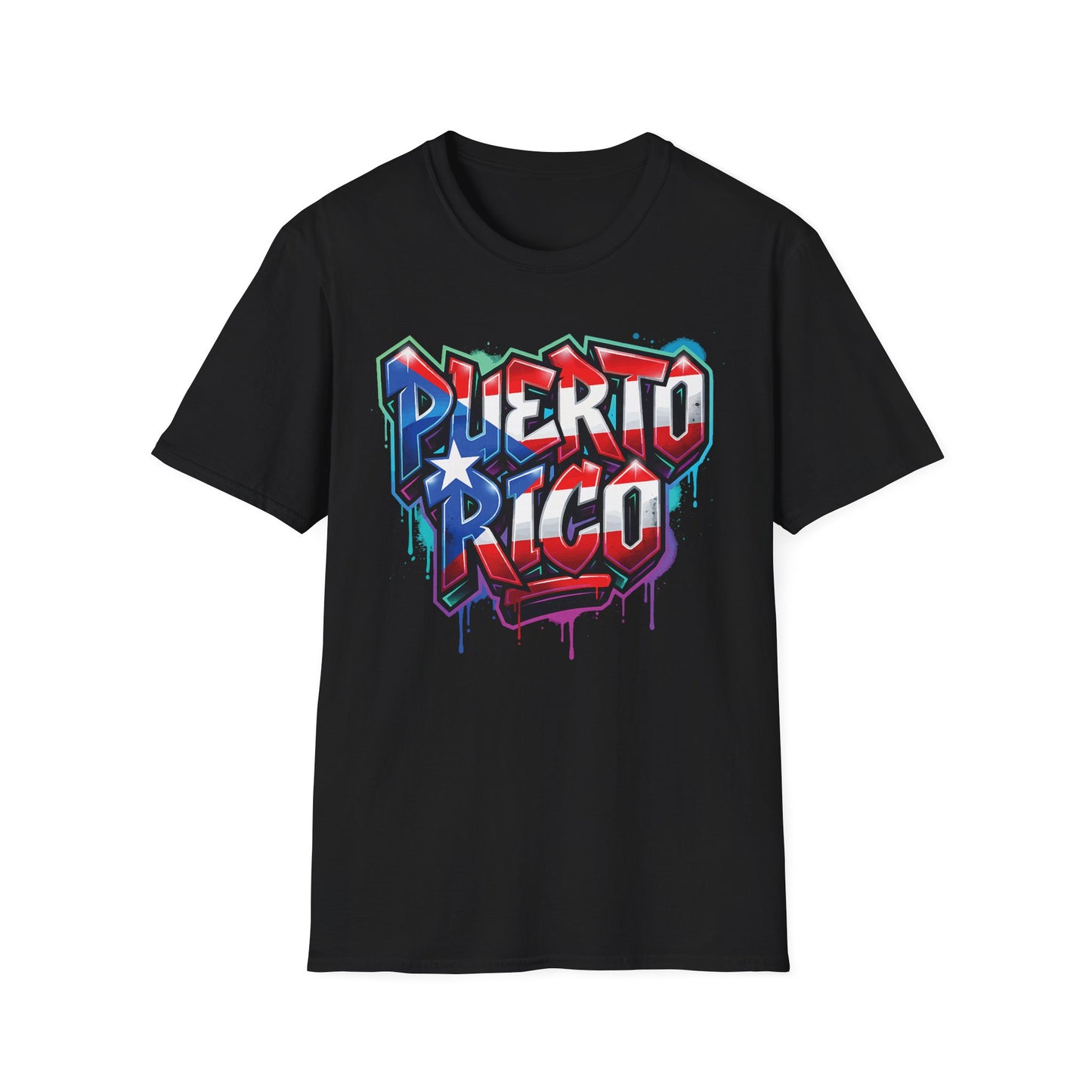 Puerto Rico Graffiti T-Shirt — Bold Puerto Rico Flag Street Art Tee