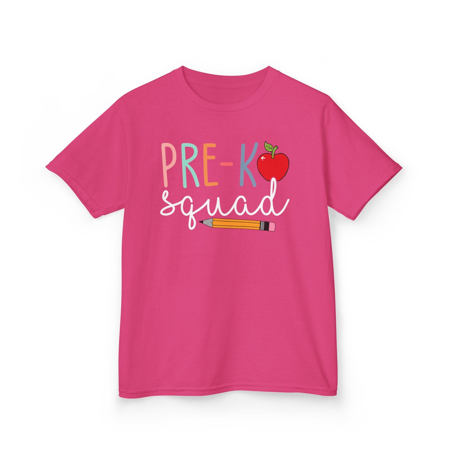 Pre-K Squad Kids T-Shirt — Cute Back-to-School Apple & Pencil Tee