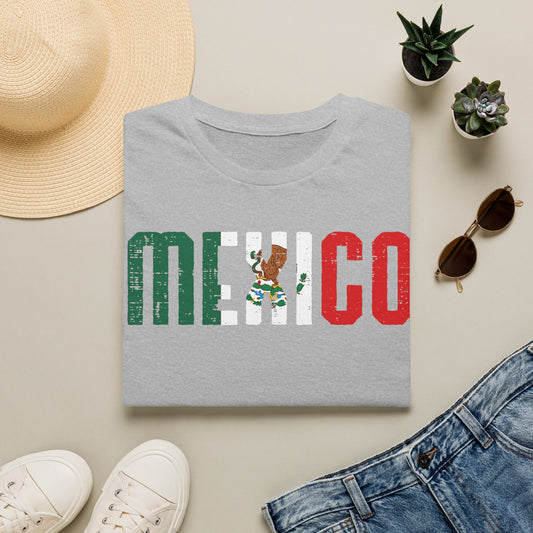 Mexico Flag Text T-Shirt — Vintage Mexican Pride Tee