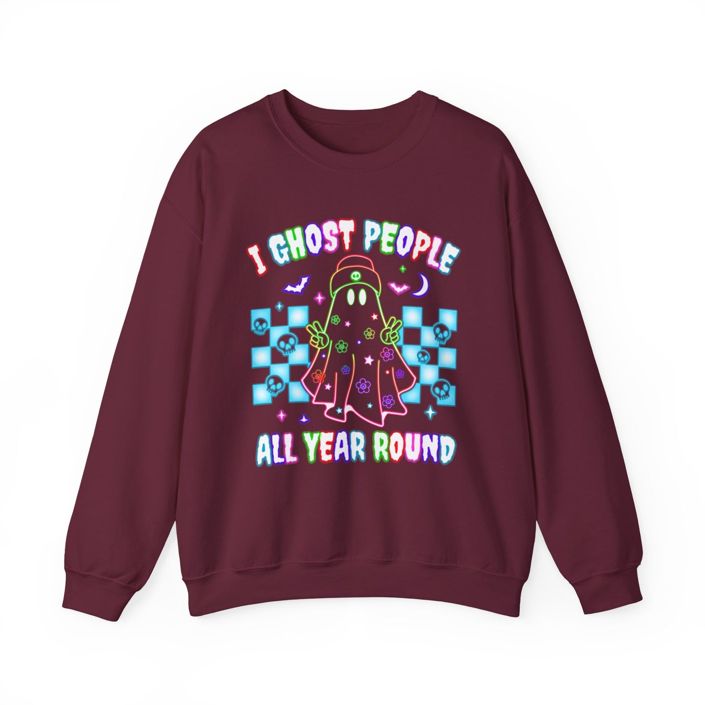 Ghost People Crewneck Sweatshirt — Halloween Pullover - Halloween Sweatshirt - Ghost Sweater - Gifts for Mom - Halloween Sweater