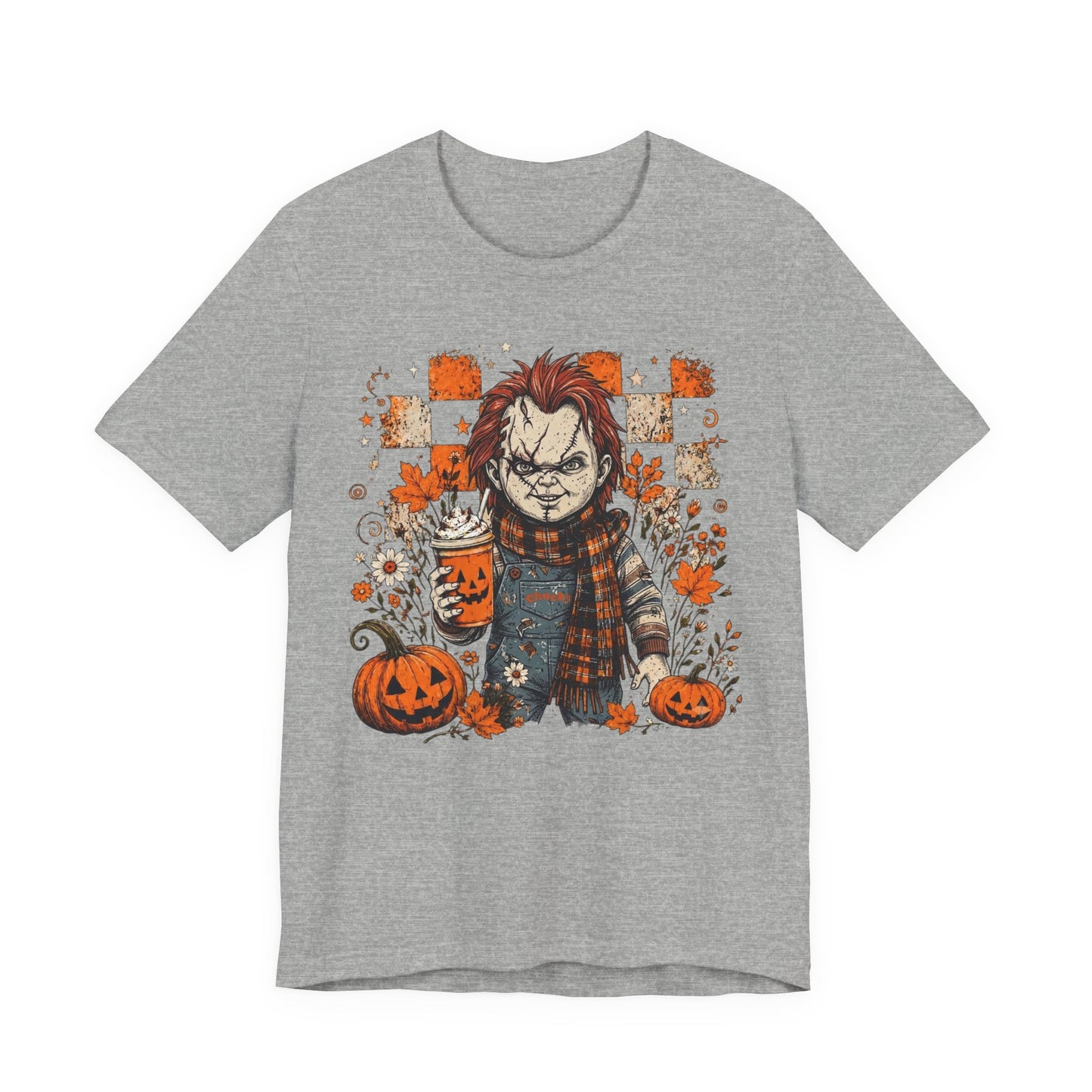 Horror Pumpkin Tee — Cute Scary Doll Halloween T-Shirt