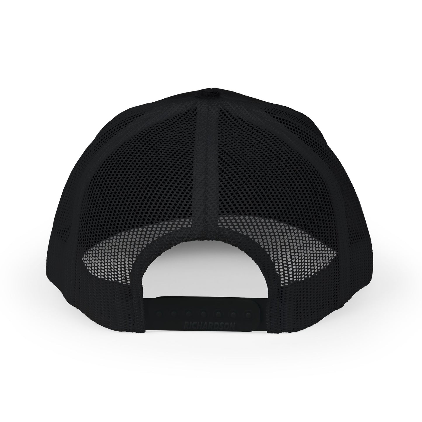 Embroidered 'BZ' Snapback Trucker Cap — Black Front White Mesh Hat
