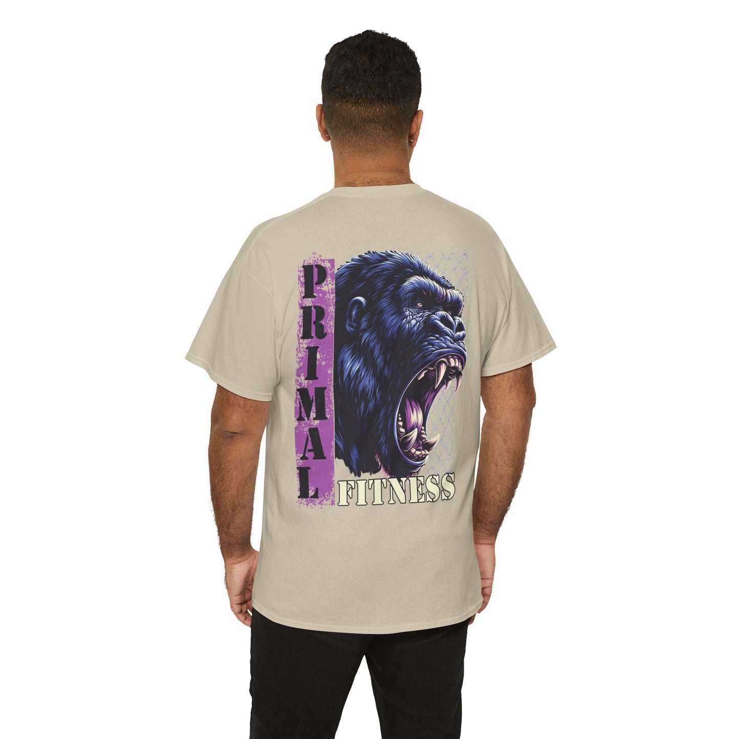 Primal Fitness Tee — Roaring Gorilla Gym T-Shirt - Fitness T-shirt - Gift for him - Gym Fit - Active Wear - Gorilla Shirt