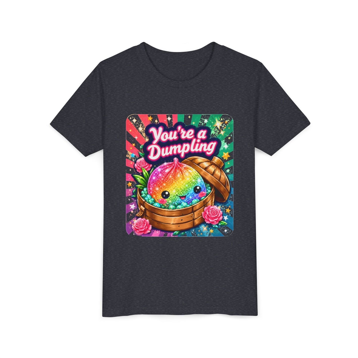 Youth Tee — "You’re a Dumpling" Rainbow Kawaii Dumpling Graphic
